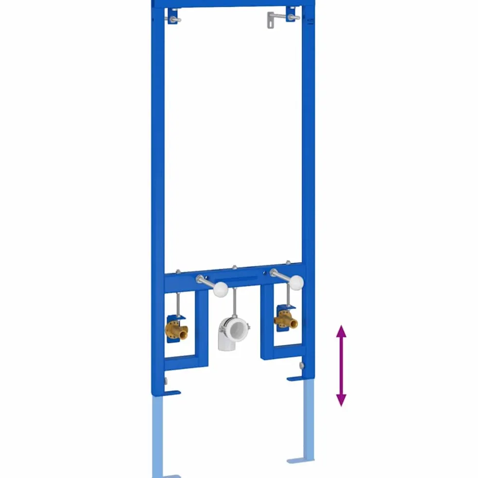 vidaXL Wandsteun voor bidetsysteem Blauw 50 x 3 x 112 cm