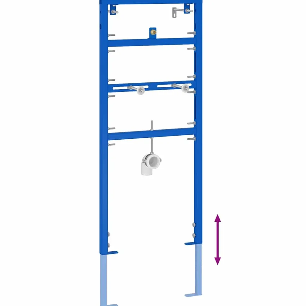 vidaXL Wandsteun voor urinaalsysteem Blauw 50 x 3 x 112 cm