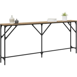vidaXL Wandtafel artisanaal eikenkleurig 180 x 23 x 75 cm