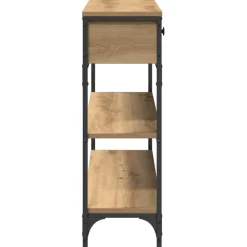 vidaXL Wandtafel Artisan Eiken 100 x 25 x 75 cm Bewerkt hout