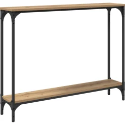 vidaXL Wandtafel Artisan Eiken 100 x 22,5 x 75 cm Bewerkt hout