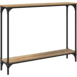 vidaXL Wandtafel Artisan Eiken 100 x 22,5 x 75 cm Bewerkt hout
