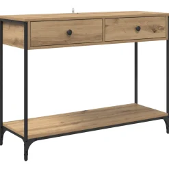 vidaXL Wandtafel Artisan Eiken 100 x 34,5 x 75 cm Bewerkt hout