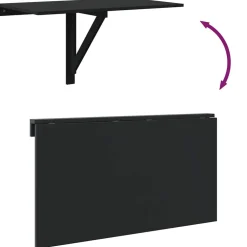 vidaXL Wandtafel inklapbaar 100x60x56 cm bewerkt hout gerookt eiken