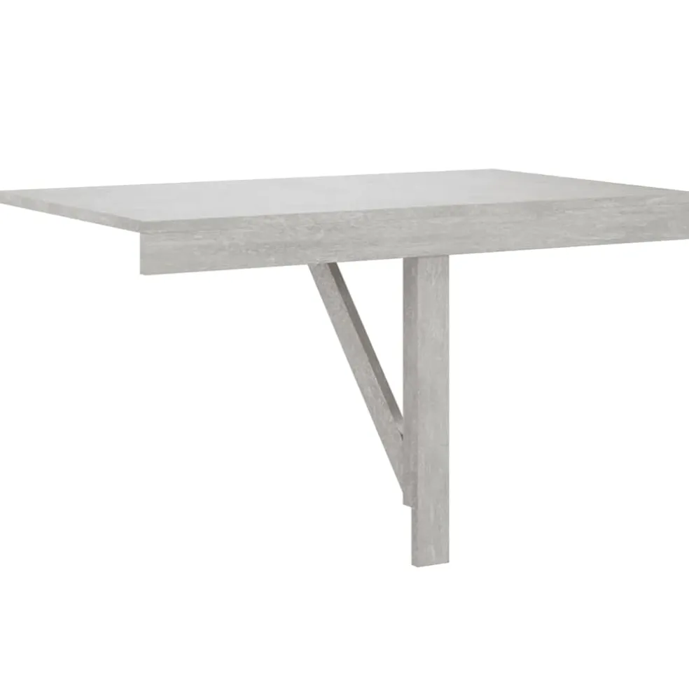 vidaXL Wandtafel inklapbaar 100x60x56 cm bewerkt hout betongrijs