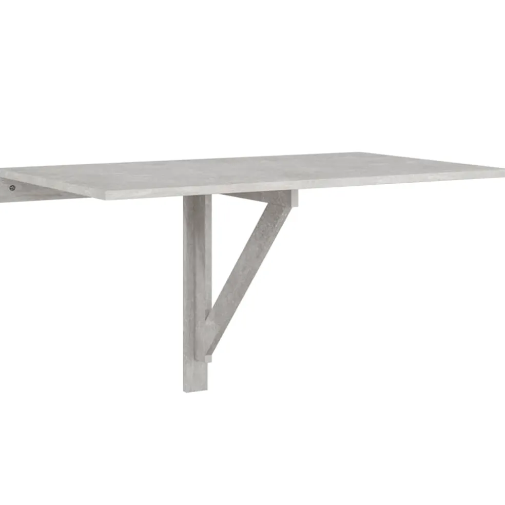 vidaXL Wandtafel inklapbaar 100x60x56 cm bewerkt hout betongrijs