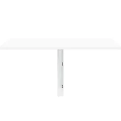 vidaXL Wandtafel inklapbaar 100x60x56 cm bewerkt hout hoogglans wit