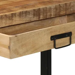 vidaXL Wandtafel met lade Bruin 120 x 33 x 75 cm Massief Mango Hout