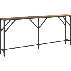 vidaXL Wandtafel Oud Hout 180 x 23 x 75 cm Gelaagd hout en metaal