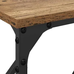 vidaXL Wandtafel Oud Hout 180 x 23 x 75 cm Gelaagd hout en metaal