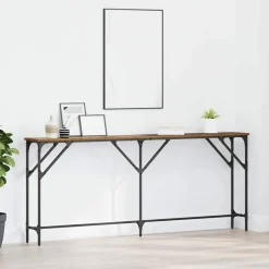 vidaXL Wandtafel Oud Hout 180 x 23 x 75 cm Gelaagd hout en metaal