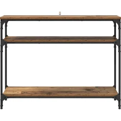 vidaXL Wandtafel Oud Hout 100 x 29 x 75 cm Bewerkt hout