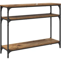 vidaXL Wandtafel Oud Hout 100 x 29 x 75 cm Bewerkt hout