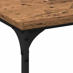 vidaXL Wandtafel Oud Hout 200 x 29 x 75 cm Geperst Hout en Metaal