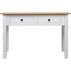 vidaXL Wandtafel Panama Range 110x40x72 cm massief grenenhout wit