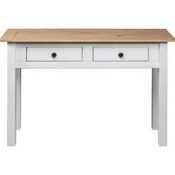 vidaXL Wandtafel Panama Range 110x40x72 cm massief grenenhout wit