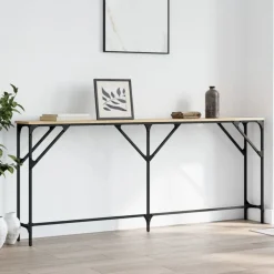 vidaXL Wandtafel 180x23x75 cm bewerkt hout sonoma eikenkleurig
