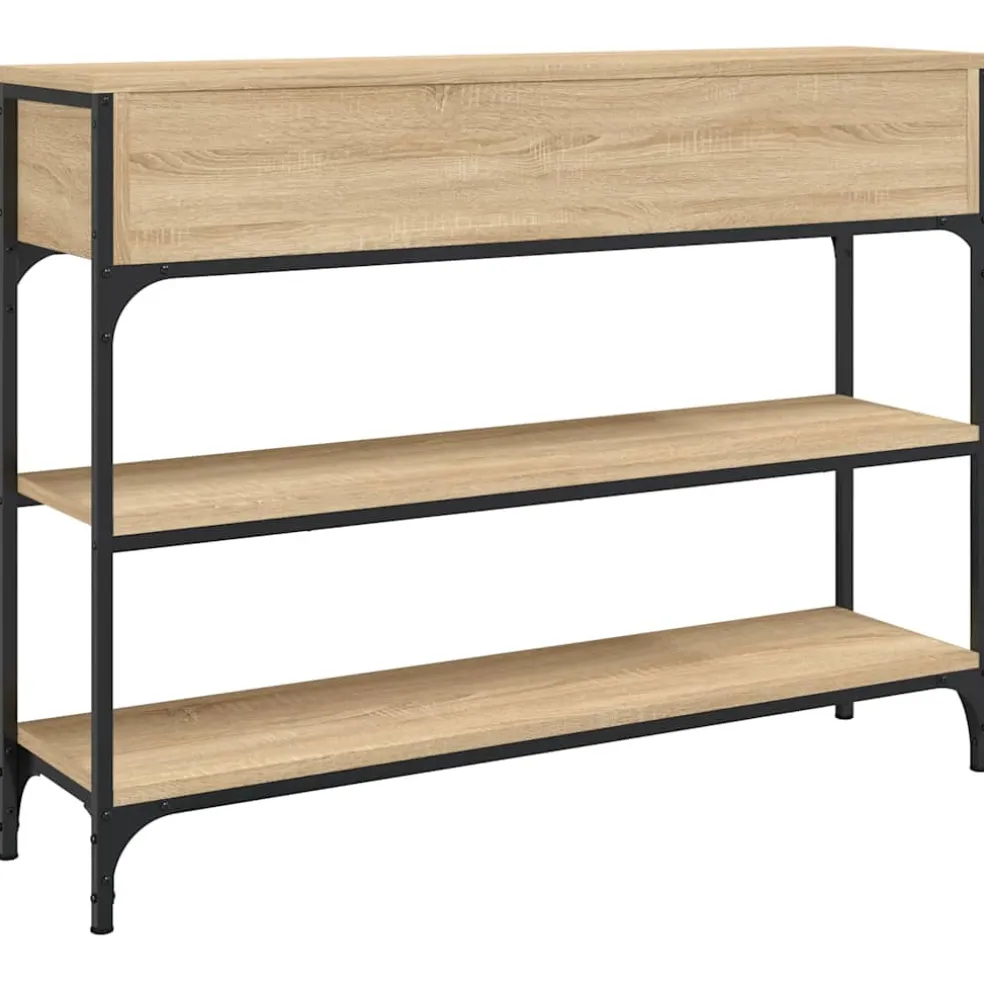 vidaXL Wandtafel 100x25x75 cm bewerkt hout sonoma eikenkleurig