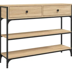 vidaXL Wandtafel 100x25x75 cm bewerkt hout sonoma eikenkleurig