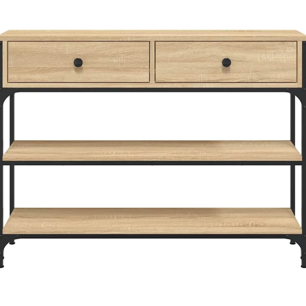 vidaXL Wandtafel 100x25x75 cm bewerkt hout sonoma eikenkleurig