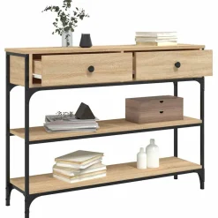 vidaXL Wandtafel 100x25x75 cm bewerkt hout sonoma eikenkleurig