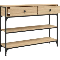 vidaXL Wandtafel 100x25x75 cm bewerkt hout sonoma eikenkleurig