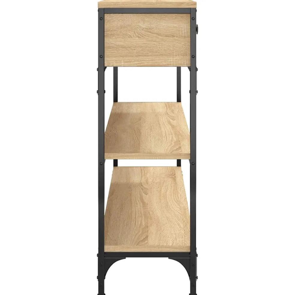 vidaXL Wandtafel 100x25x75 cm bewerkt hout sonoma eikenkleurig