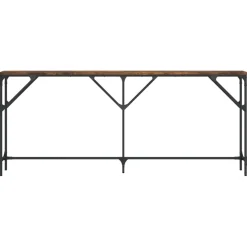 vidaXL Wandtafel 180x23x75 cm bewerkt hout gerookt eikenkleurig