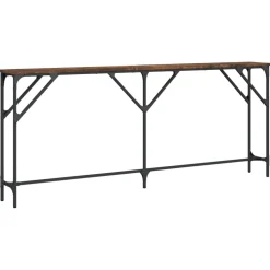 vidaXL Wandtafel 180x23x75 cm bewerkt hout gerookt eikenkleurig