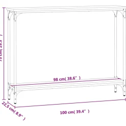 vidaXL Wandtafel 100x22,5x75 cm bewerkt hout sonoma eikenkleurig