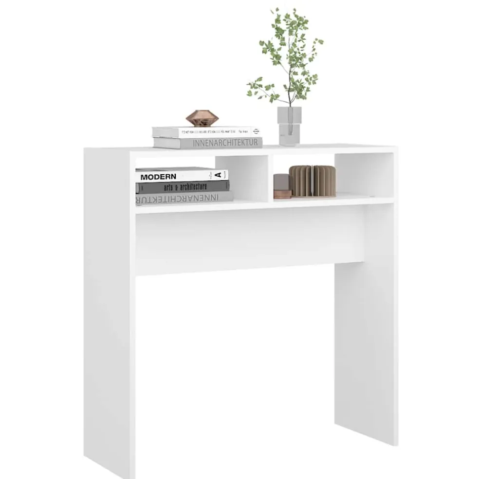 vidaXL Wandtafel 78x30x80 cm bewerkt hout wit