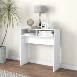 vidaXL Wandtafel 78x30x80 cm bewerkt hout wit