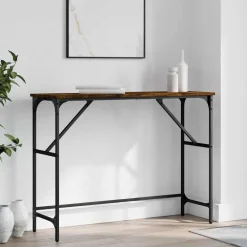 vidaXL Wandtafel 100x32x75 cm bewerkt hout gerookt eikenkleurig
