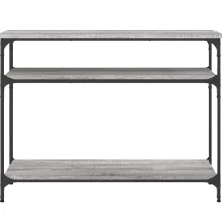 vidaXL Wandtafel 100x29x75 cm bewerkt hout grijs sonoma eikenkleurig