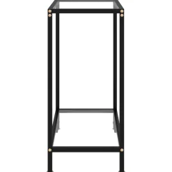 vidaXL Wandtafel 60x35x75 cm gehard glas transparant