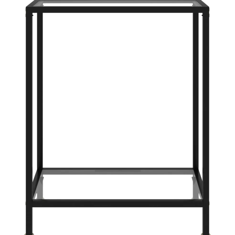 vidaXL Wandtafel 60x35x75 cm gehard glas transparant