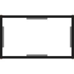 vidaXL Wandtafel 60x35x75 cm gehard glas transparant