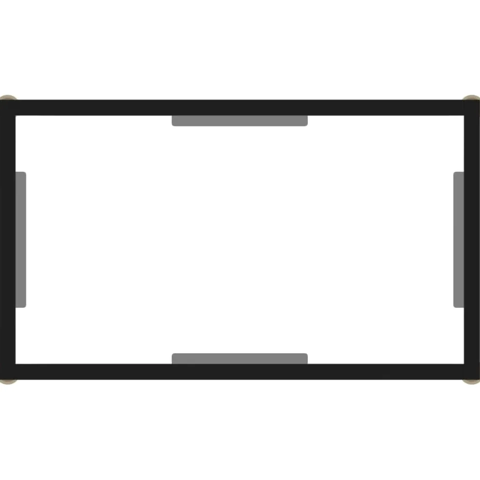 vidaXL Wandtafel 60x35x75 cm gehard glas transparant