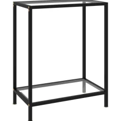 vidaXL Wandtafel 60x35x75 cm gehard glas transparant