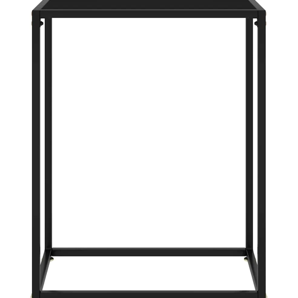 vidaXL Wandtafel 60x35x75 cm gehard glas zwart