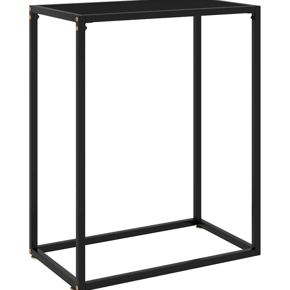 vidaXL Wandtafel 60x35x75 cm gehard glas zwart