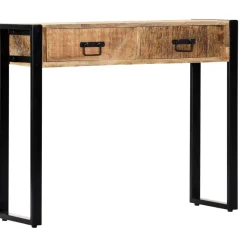 vidaXL Wandtafel 90x30x75 cm massief mangohout