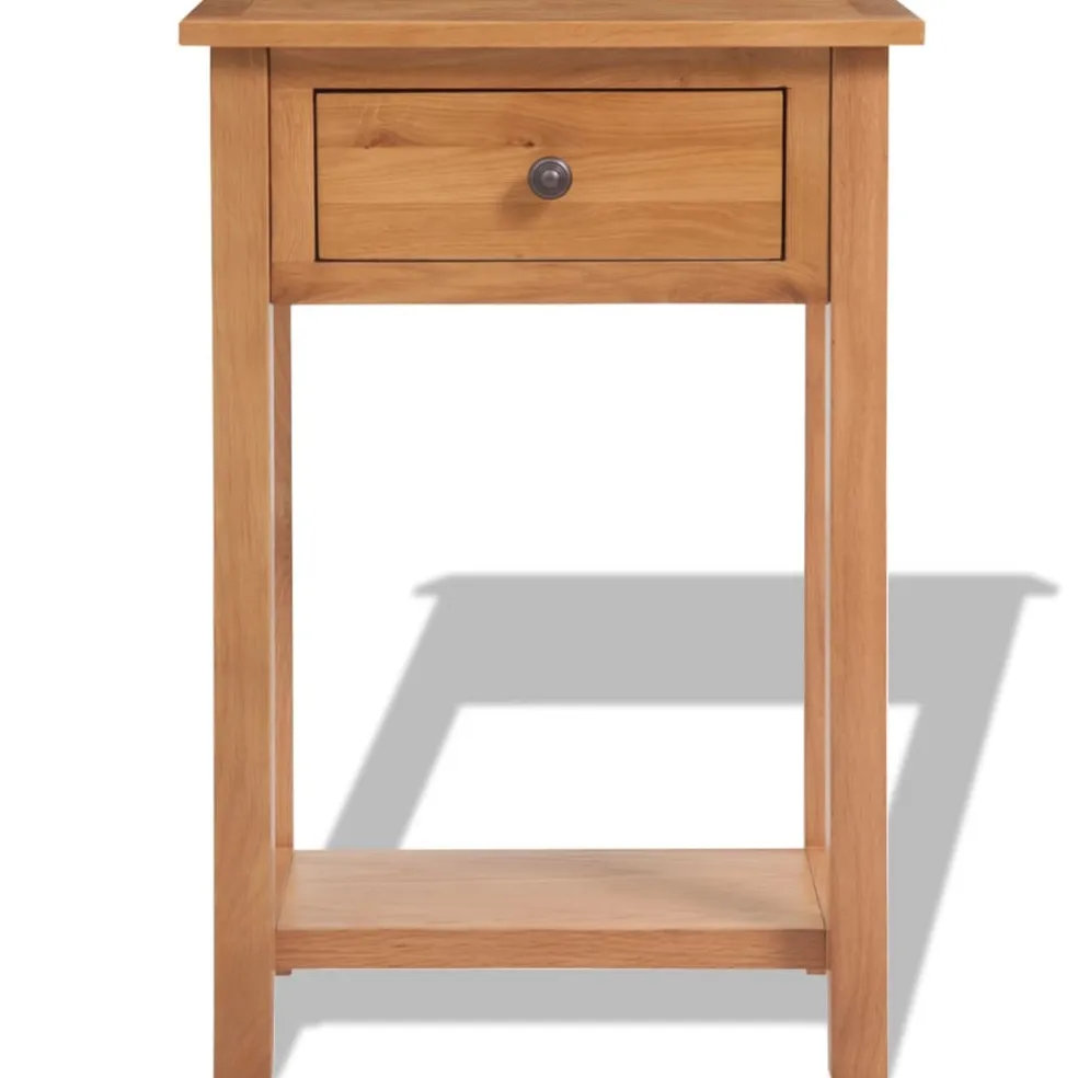 vidaXL Wandtafel 50x32x75 cm massief eikenhout