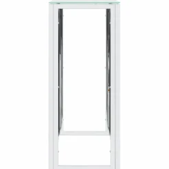 vidaXL Wandtafel 110x30x70 cm roestvrij staal en glas