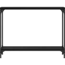 vidaXL Wandtafel Zwart Eiken 100 x 22,5 x 75 cm Bewerkt hout