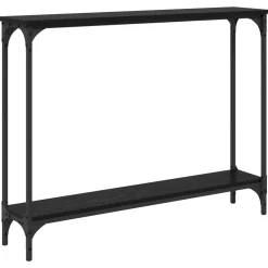 vidaXL Wandtafel Zwart Eiken 100 x 22,5 x 75 cm Bewerkt hout