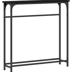 vidaXL Wandtafel Zwart Eiken 75 x 19,5 x 75 cm Bewerkt hout