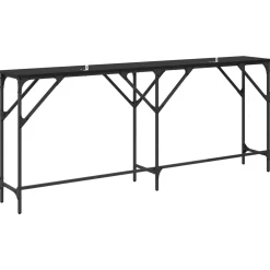vidaXL Wandtafel Zwart Eiken 180 x 30 x 75 cm Bewerkt hout