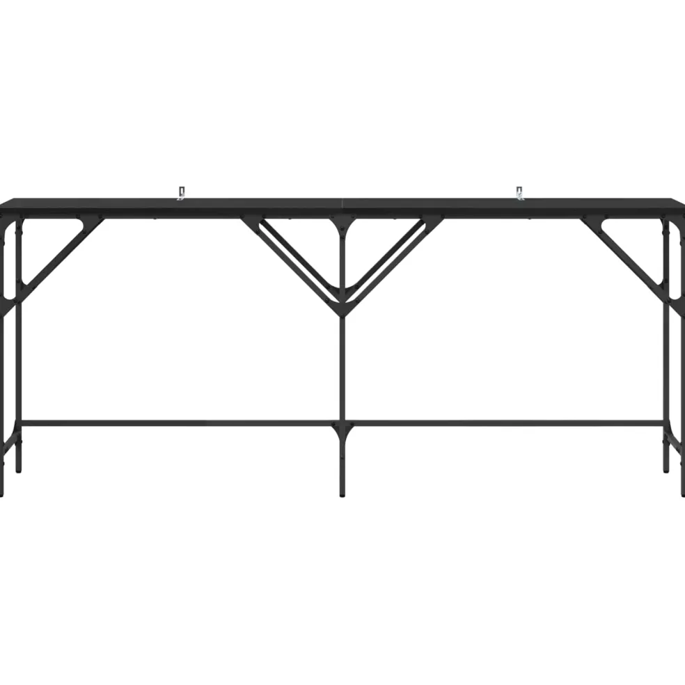 vidaXL Wandtafel Zwart Eiken 180 x 30 x 75 cm Bewerkt hout