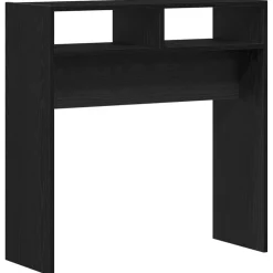 vidaXL Wandtafel Zwart Eiken 78 x 30 x 80 cm Bewerkt hout